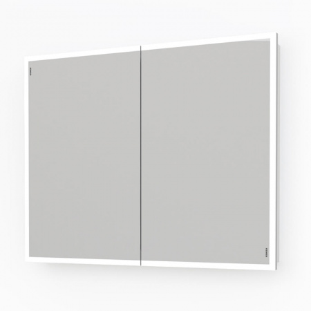 Шкаф зеркальный ПРАКТИК 100 с подсветкой (1000х800х125мм)