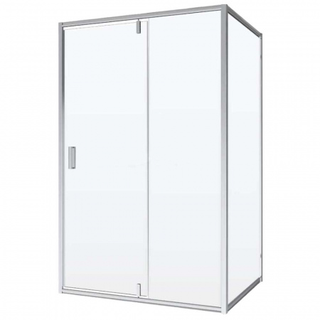 Душевое ограждение 110х90х195 без поддона профиль ХРОМ стекло (6мм) ПРОЗРАЧНОЕ NG-63-11A + A90