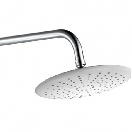 Смеситель для душа (зонт, круг) со стойкой HAIBA HB24557-8 БЕЛЫЙ/ХРОМ (лат., с изливом)  Смеситель для душа (зонт, круг) со стойкой HAIBA HB24557-8 БЕЛЫЙ/ХРОМ (лат., с изливом)