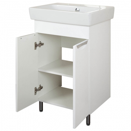 Тумба в ванную комнату НЕО 50 ВРЕЗНЫЕ РУЧКИ под умывальник НЕО 50/ ЕНИСЕЙ 50