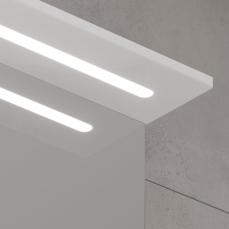 Шкаф зеркальный LAKE 70 ЛЕВЫЙ с подсветкой (700х146х700мм)