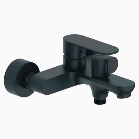 Смеситель на ванну короткий излив HAIBA HB60590-7 ЧЕРНЫЙ (лат., 30мм)