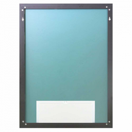 Зеркало МЕРИДИАН/Meridian 60 600х800мм(LED-подсв., бесконт.сенс.выключатель, рама алюм СЕРАЯ)ЗЛП4035