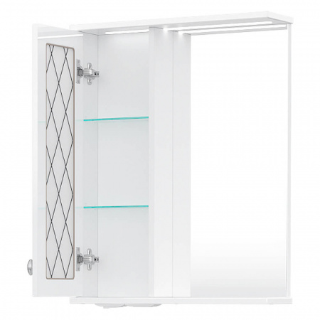 Шкаф зеркальный МИЛЕНА / Milena 55 ЛЕВЫЙ с подсветкой (550х146х700мм)