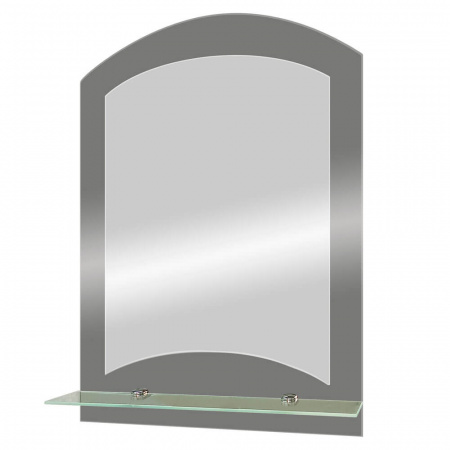 Зеркало АРГО 400х585мм двойное с тонированным зеркалом, полкой 400мм