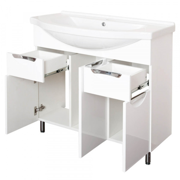 Тумба напольная AquaLine Эльбрус 100 2 ящика