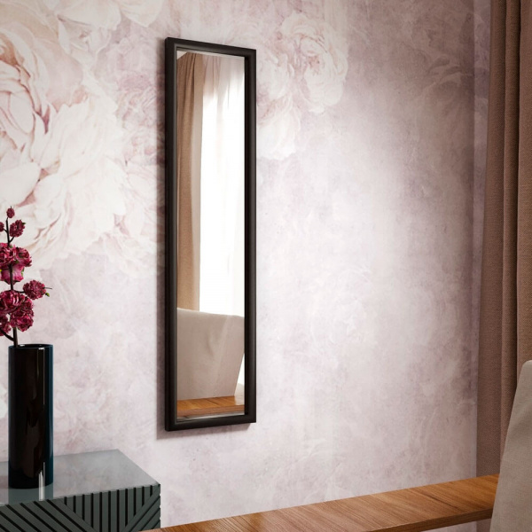 Зеркало Континент Ретта 30х120 см черное