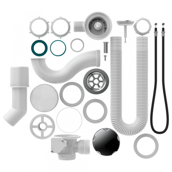 Сифон для ванны Aquant 1 1-2х40 мм V323-18-MR комплектация