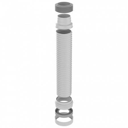 Удлинитель гибкий для унитаза армированный стальной проволокой 280-560мм T928-18-MR (18)