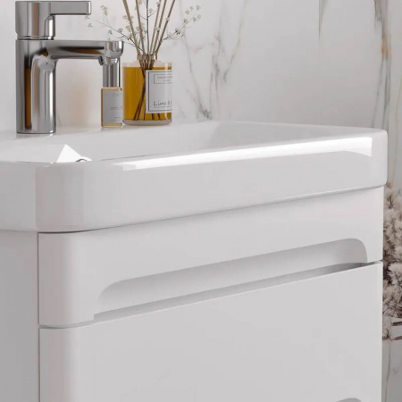 Тумба в ванную комнату подвесная NICE 70.2Y БЕЛЫЙ Soft Touch под умывальник NICE 70 (9595-70)