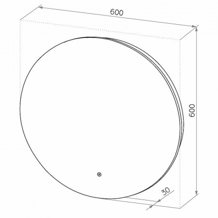 Зеркало AJOUR ECO D600мм (LED-подсветка, сенсорный выключатель, ореольная подсветка) Зеркало AJOUR ECO D600мм (LED-подсветка, сенсорный выключатель, ореольная подсветка)