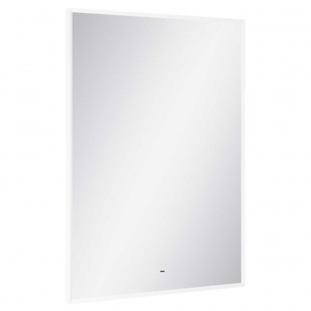 Зеркало МЕРИДИАН/Meridian 60 600х800мм (LED-подсв., бесконт. сенс. выключатель, рама алюм БЕЛАЯ)