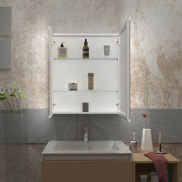 Зеркало со шкафом CONTINENT Emotion МВК029 70х80