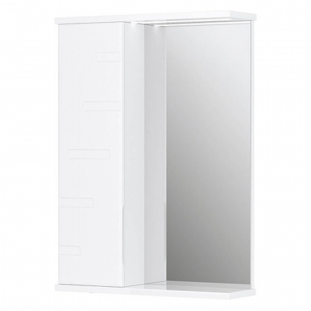 Шкаф зеркальный JOLI 50 ЛЕВЫЙ с подсветкой (500х146х700мм)