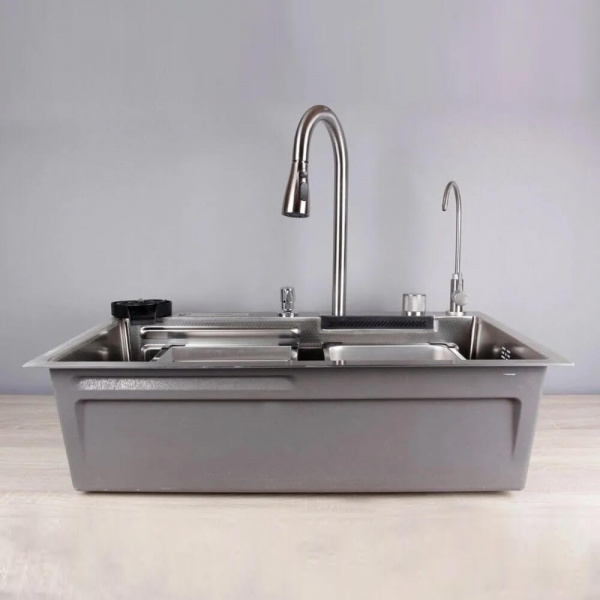 Кухонная мойка Dikalan KN754505 матовая сталь