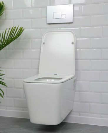 Унитаз подвесной ALKORA TORMENTA безободковый, сиденье легкосъемное тонкое, дюропласт, микролифт