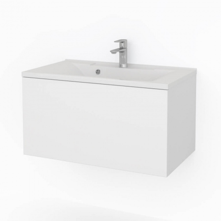 Тумба в ванную комнату подвесная РЕДИССОН 80 (22) БЕЛЫЙ под умывальник MILEN 80 