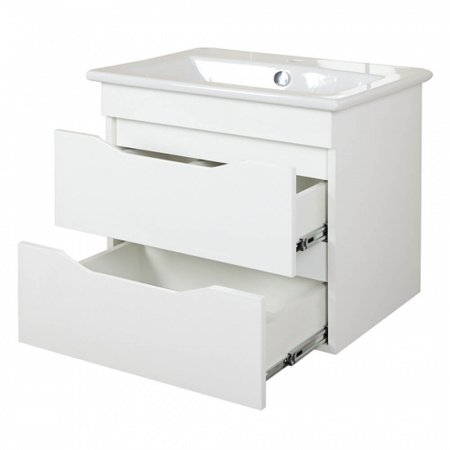 Тумба в ванную комнату подвесная ЭЛИНА 60/2 МИНОР под умывальник ЭЛИНА 60/ СОМО 60