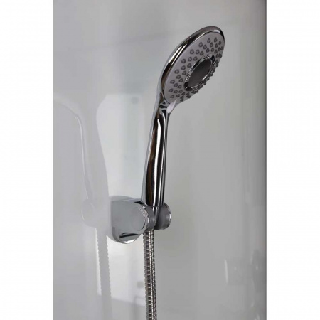 Душевая кабина 900х900х2150мм без г/м, СРЕДНИЙ поддон, стекло МАТОВОЕ, профиль ЧЕР. NG-6701-14 