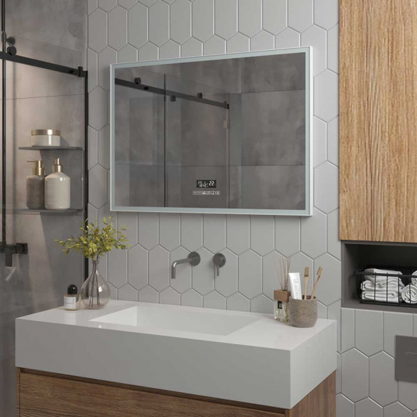 Зеркало CONTINENT Frame White ЗЛП3732 100х70