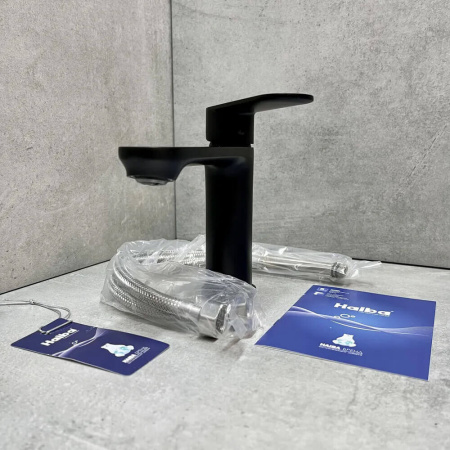 Смеситель на раковину HAIBA HB10590-7 ЧЕРНЫЙ (лат., 35мм)