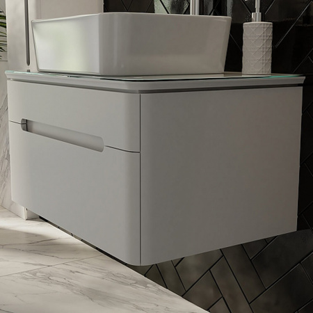 Тумба в ванную комнату подвесная SHINE 75 под умывальник ДЖОЙ 46