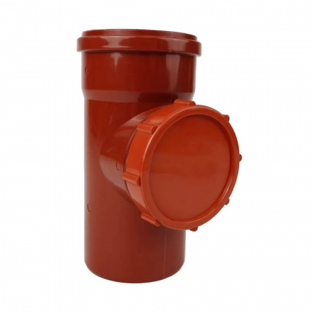 Ревизия с крышкой ППР Ø110мм ОРАНЖ для наружней канализации (10)
