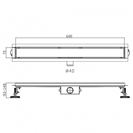 Трап-лоток HAIBA HB94600 70х600мм, цвет сатин