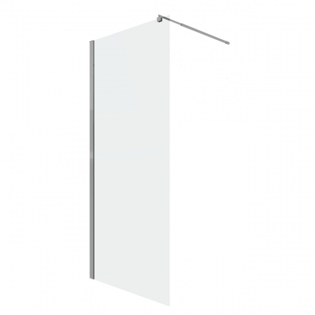 Душевая перегородка 80х190, неподвижная, профиль ХРОМ, стекло ПРОЗРАЧНОЕ 6мм NG-531-80