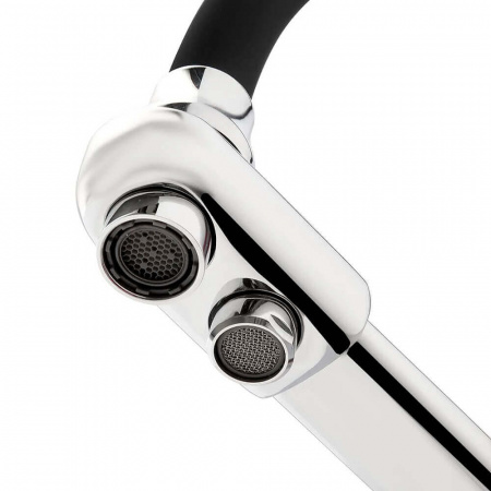 Смеситель на мойку с гибким изливом, с выходом под фильтр HAIBA HB76855 ЧЕРНЫЙ/ХРОМ (лат., 35мм) Смеситель на мойку с гибким изливом, с выходом под фильтр HAIBA HB76855 ЧЕРНЫЙ/ХРОМ (лат., 35мм)