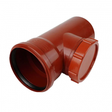 Ревизия с крышкой ППР Ø110мм ОРАНЖ для наружней канализации (10)