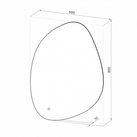 Зеркало MOTI 60 600х800мм (LED-подсветка, датчик движения, ореольная ХОЛОДНАЯ подсветка)