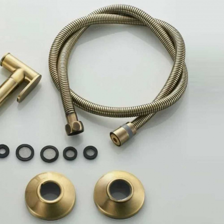 Смеситель настенный с гигиенической лейкой HAIBA HB5510-4 БРОНЗА (лат., картр. 35мм)