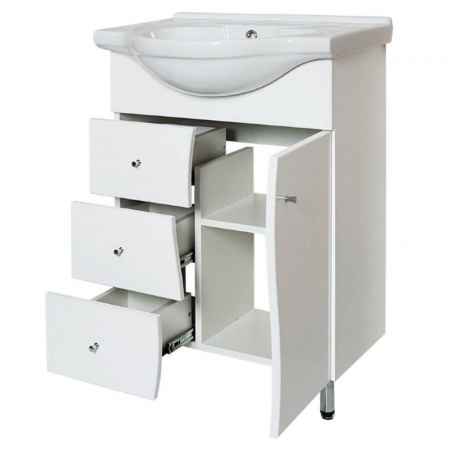 Тумба в ванную комнату БАЙКАЛ 65/3 под умывальник БАЙКАЛ 65