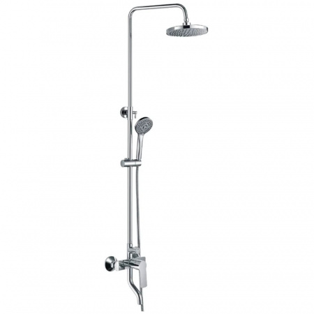 Смеситель для душа (зонт, круг) со стойкой HAIBA HB2414 (лат., с изливом)(4)