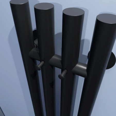 Полотенцесушитель с греющим кабелем ПЭК СП Вектор 120х15см черный ВГП