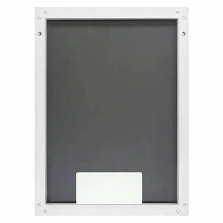 Зеркало СТРОНГ/Strong 60 600х800мм (LED-подсветка НЕЙТРАЛ, сенсор выключатель,ЧАСЫ,ал профиль БЕЛЫЙ)