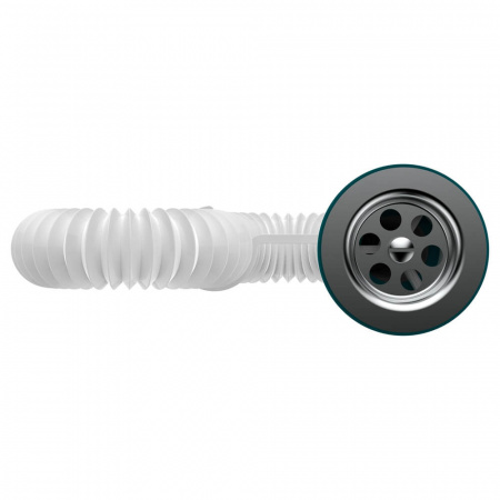 Сифон гофрированный для умывальника 1 1/2"х40/50 с мет.реш. F103-60-MR (60)