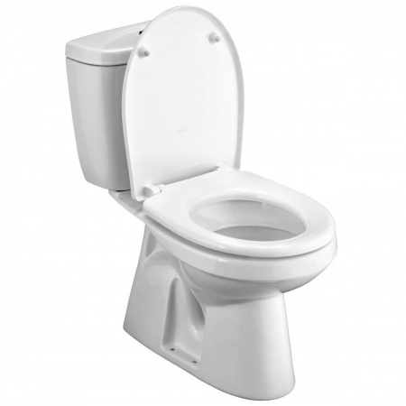 Унитаз-компакт "АНИМО" выпуск В ПОЛ, сиденье ДЮРОПЛАСТ, арматура 2-режимная