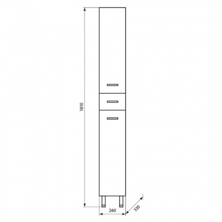 Шкаф-пенал в ванную комнату 240
