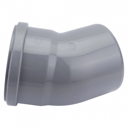 Отвод ППР Ø110мм 30° СЕРЫЙ для внутренней канализации (70)