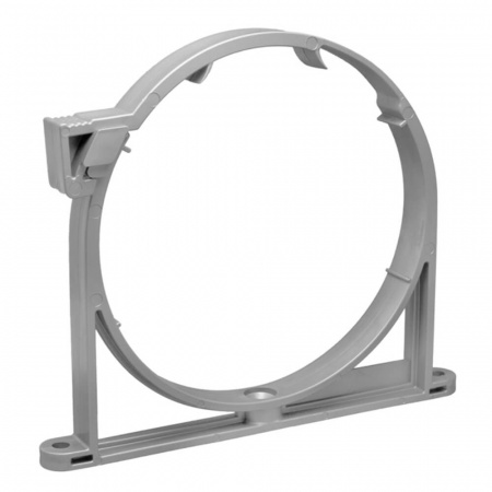 Хомут пластмассовый с защелкой ППР Ø110мм СЕРЫЙ для внутренней канализации (100)