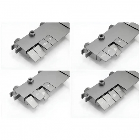 Система душевая (зонт, квадрат серый) DIKALAN AL9076-G СЕРЫЙ МЕТАЛЛИК (авиационный алюминий) (5)