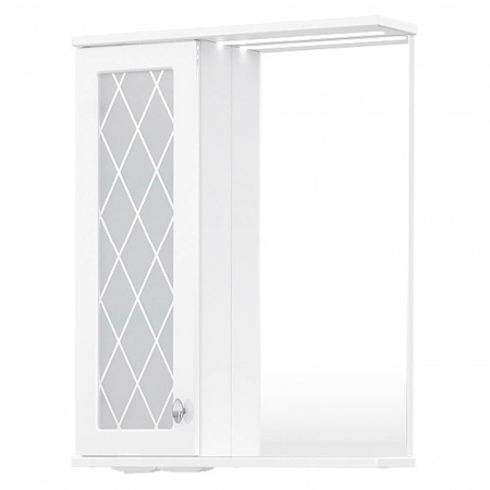 Шкаф зеркальный МИЛЕНА / Milena 55 ЛЕВЫЙ с подсветкой (550х146х700мм)