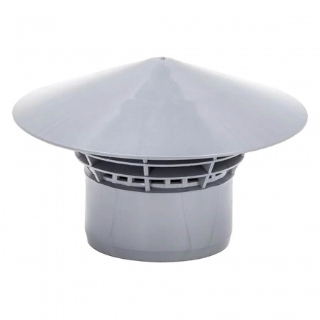 Зонт вентиляционный ППР Ø50мм СЕРЫЙ для внутренней канализации (200/1)