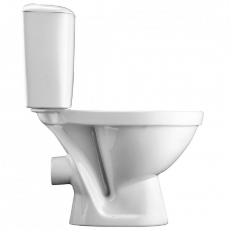 Унитаз-компакт "ПАЛЛАДА", горизонтальный выпуск, сиденье ПОЛИПРОПИЛЕН, арматура 2-режимная