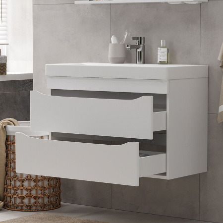 Тумба в ванную комнату подвесная LAKE 80.2Y под умывальник LAKЕ 80 (9696-80) 