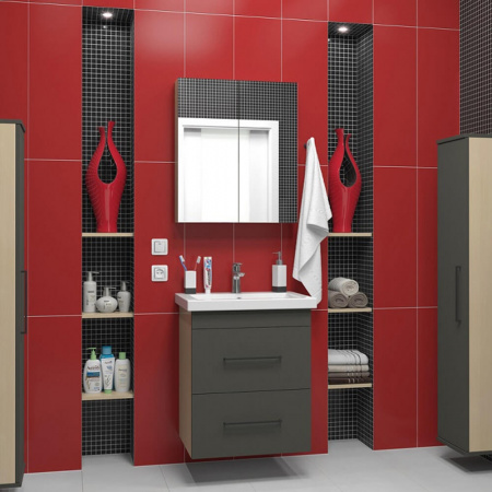 Шкаф зеркальный HOTEL 70 (700х700х123мм)