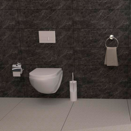 Кнопка BERGES L4 (Line) Soft Touch белая, для инсталляции NOVUM, 040014 (226х165х11мм)