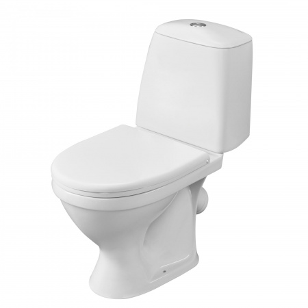 Унитаз-компакт "СОНАТА", косой выпуск, сиденье полипропилен, арматура 1-режимная